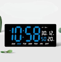 Reloj Despertador Inteligente Pantalla Grande Calendario Completo